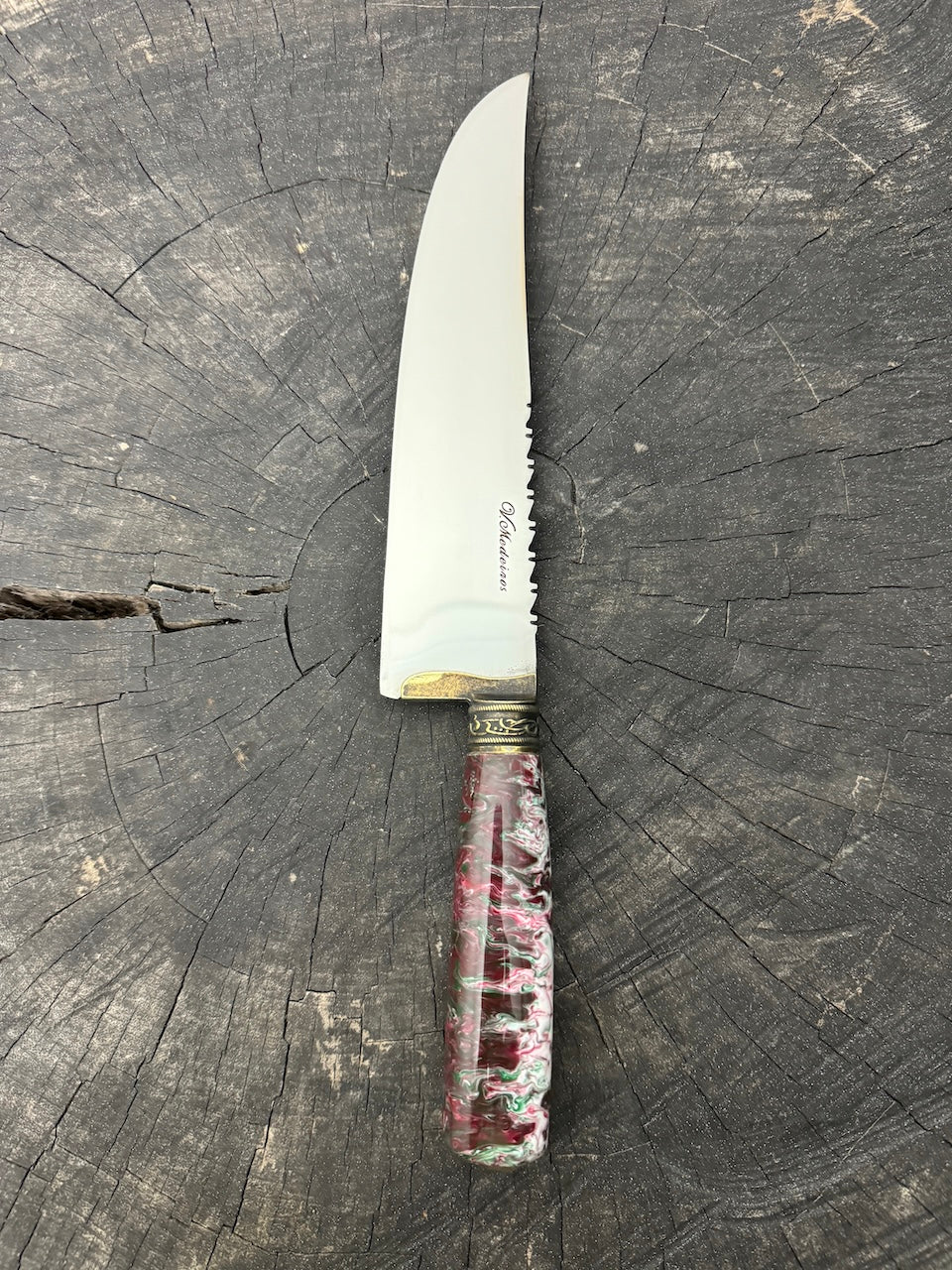 8&quot; Artisan Knife, Custom Block, SS440 - 200mm