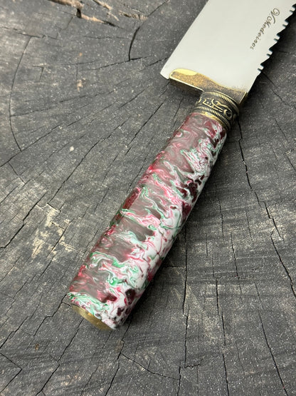 8&quot; Artisan Knife, Custom Block, SS440 - 200mm