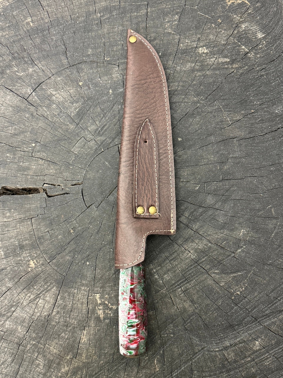 8&quot; Artisan Knife, Custom Block, SS440 - 200mm