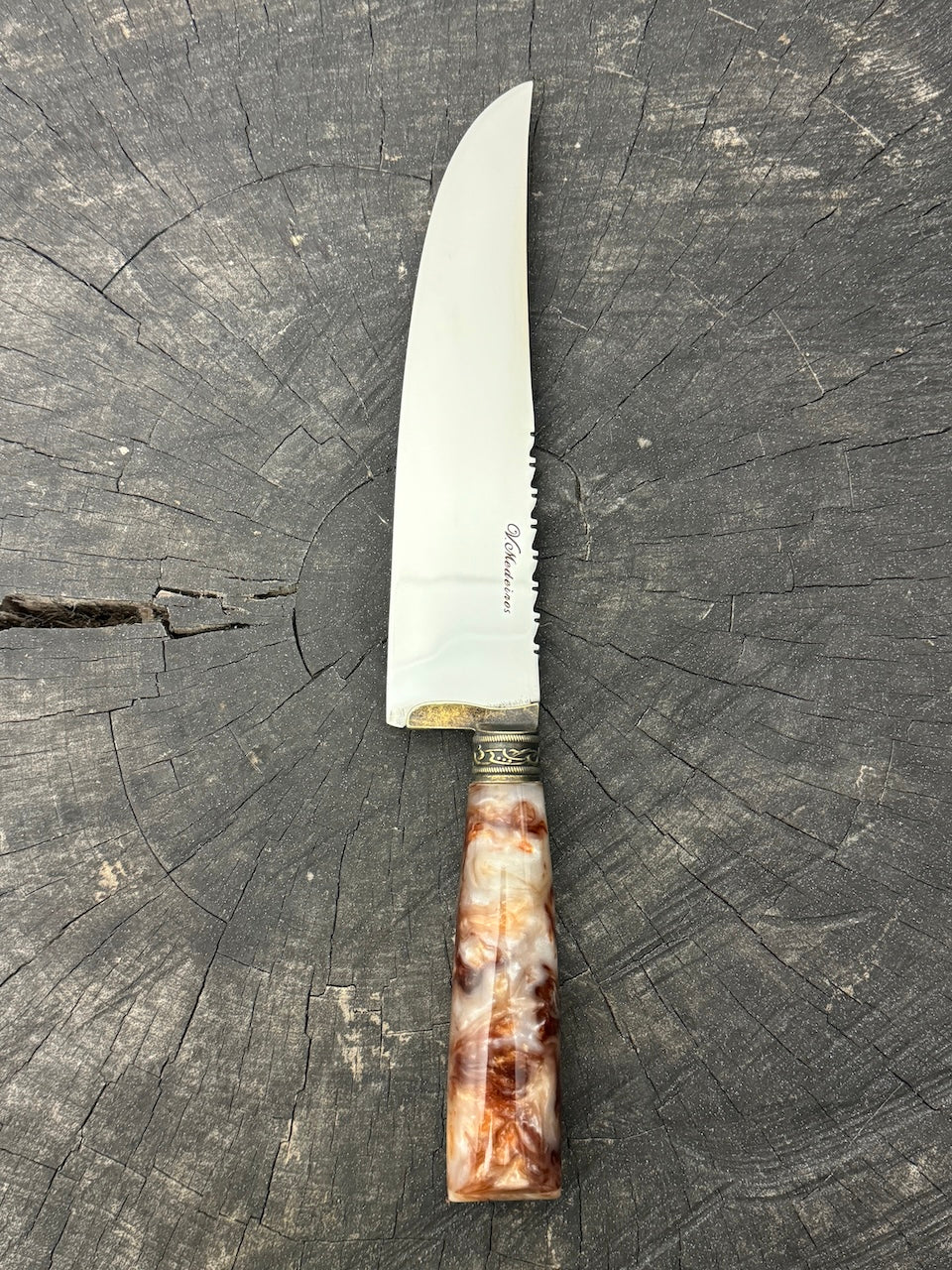 8&quot; Artisan Knife, Custom Block, SS440 - 200mm