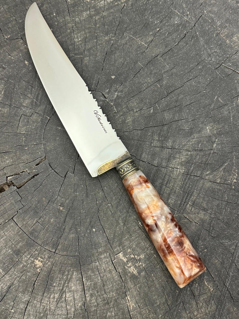 8&quot; Artisan Knife, Custom Block, SS440 - 200mm