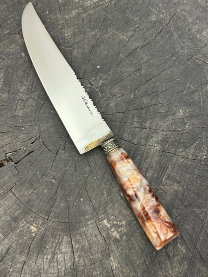 8&quot; Artisan Knife, Custom Block, SS440 - 200mm