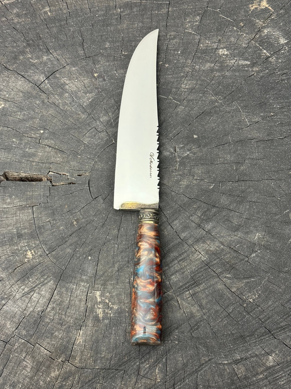 8&quot; Artisan Knife, Custom Block, SS440 - 200mm