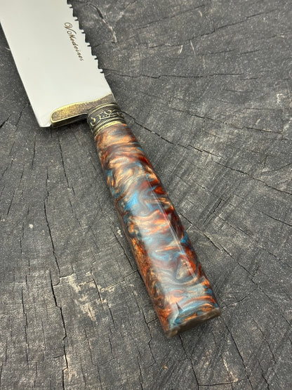 8&quot; Artisan Knife, Custom Block, SS440 - 200mm