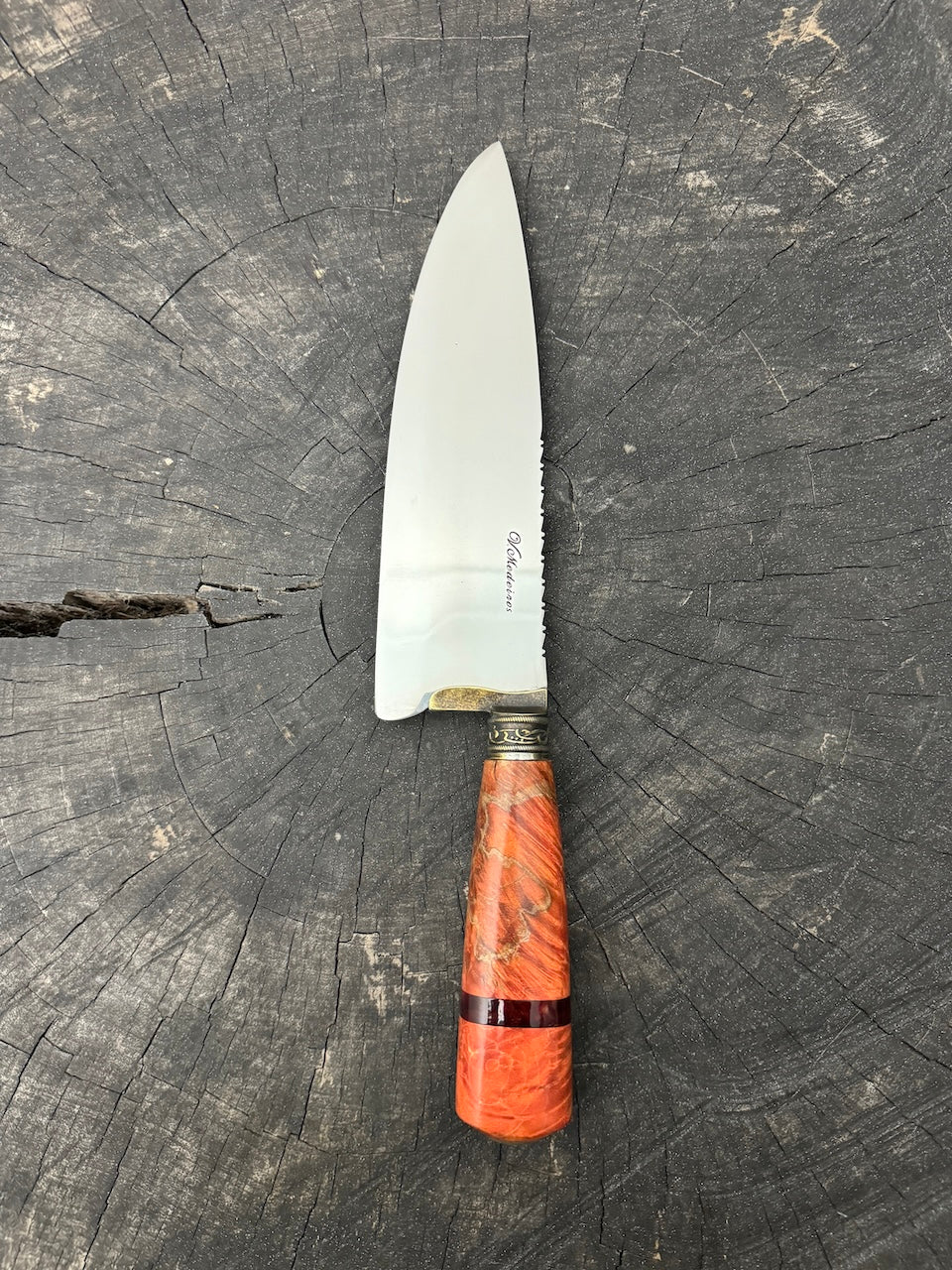 8&quot; Picanha Chef Knife, Maple Burl, SS440 - 200mm