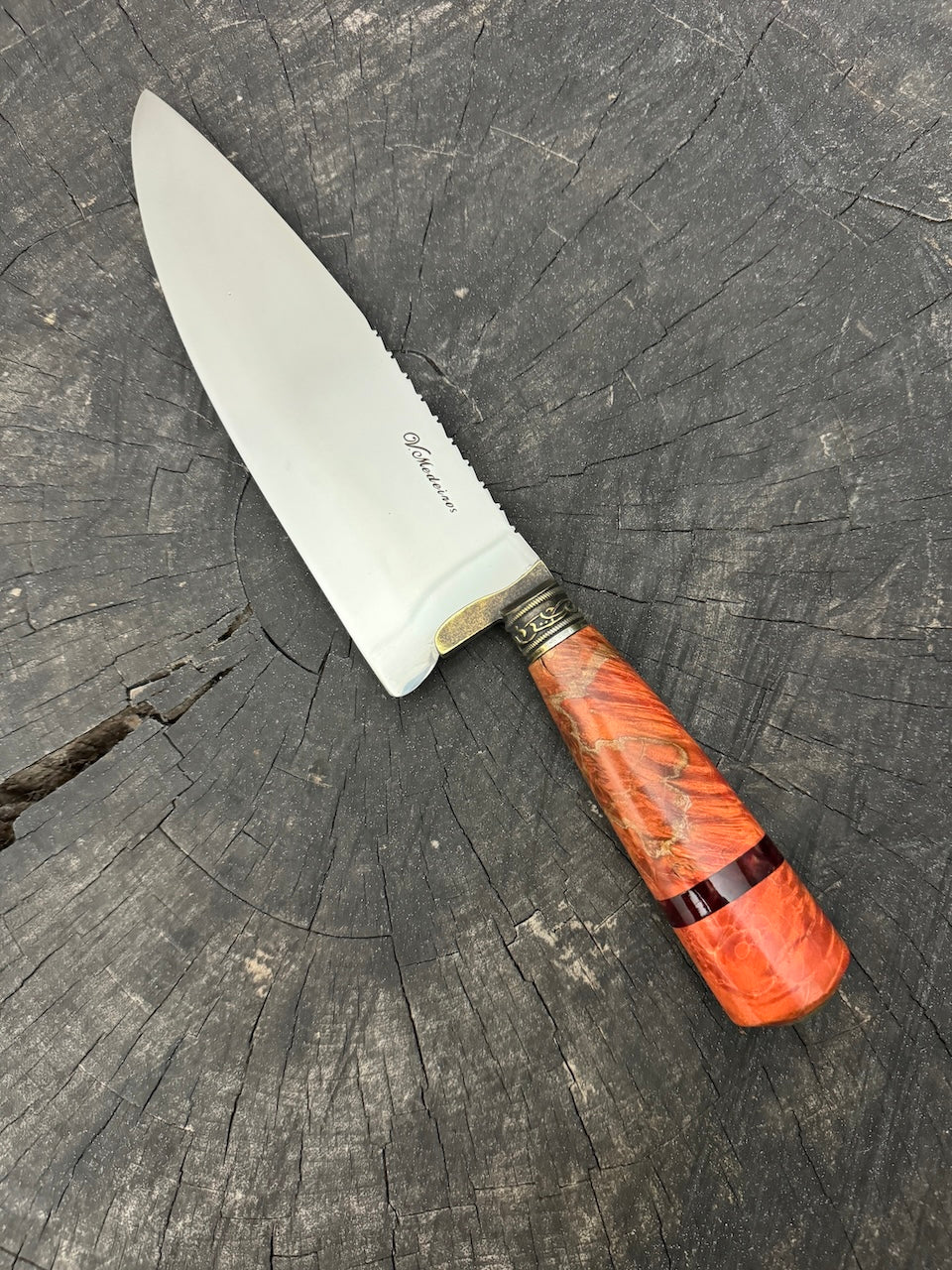 8&quot; Picanha Chef Knife, Maple Burl, SS440 - 200mm