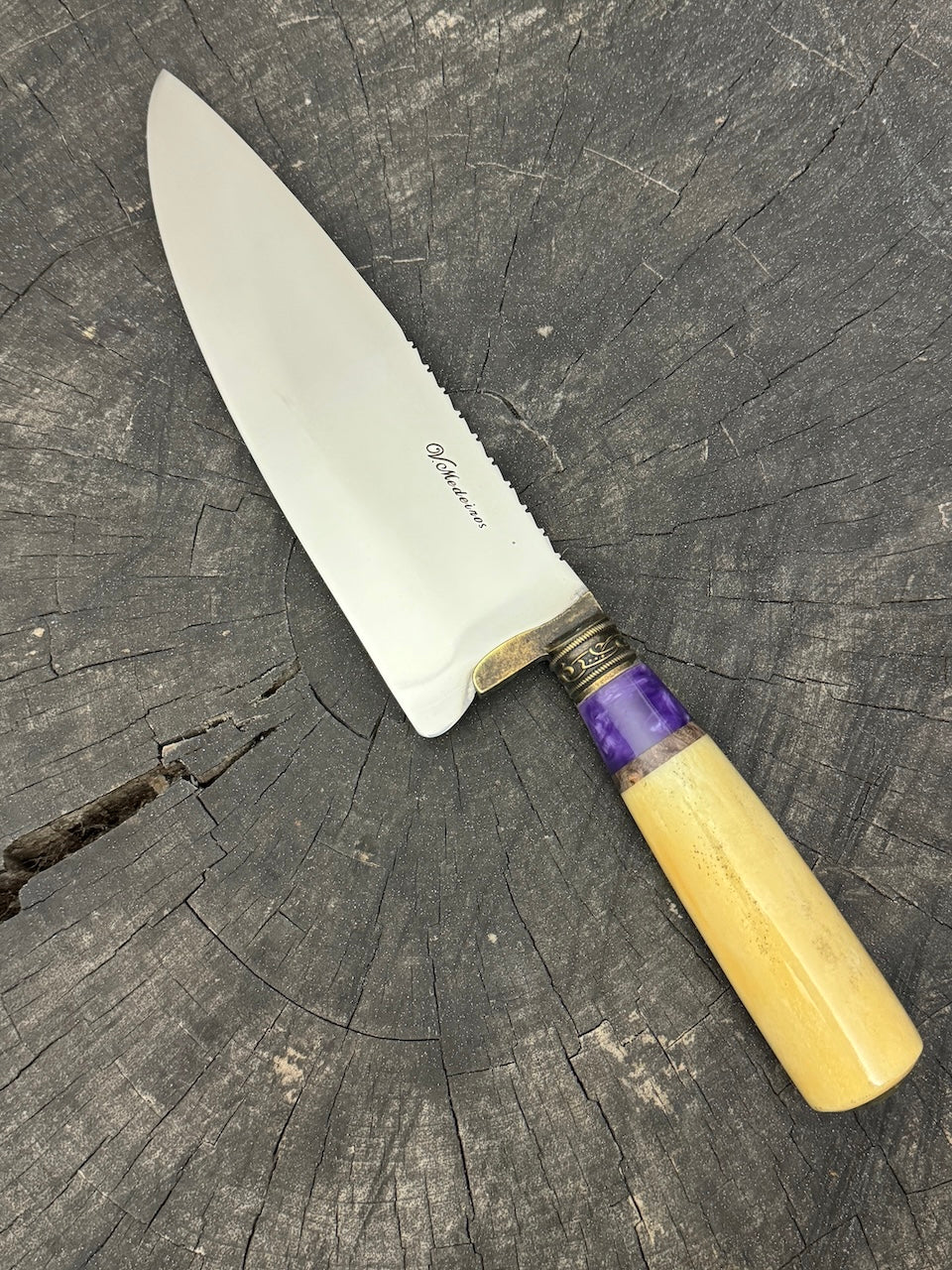 8&quot; Picanha Chef Knife, Ostrich Bone, SS440 - 200mm