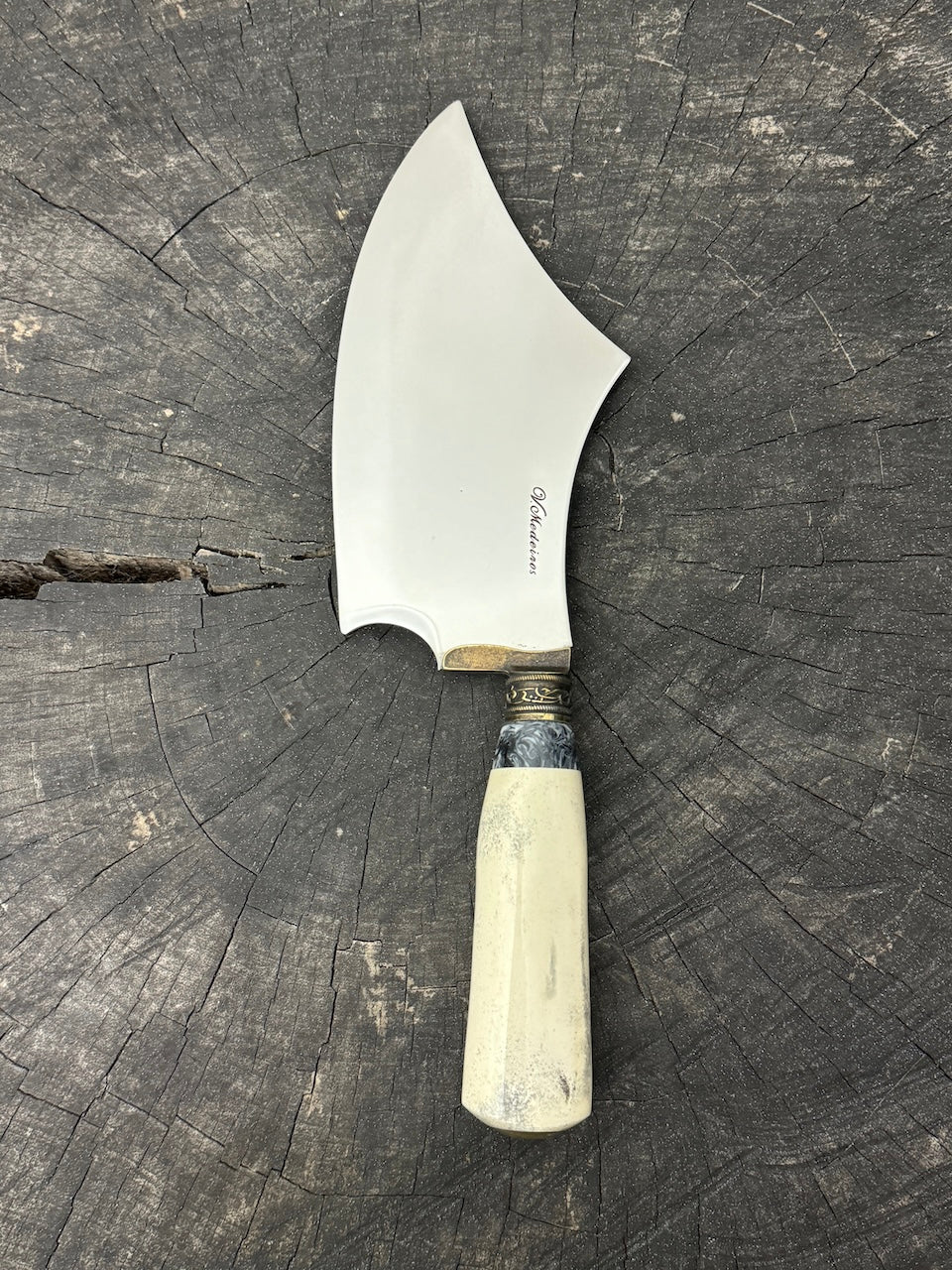 7&quot; Cutelo Wild Cleaver, Ostrich Bone, SS440 - 180mm