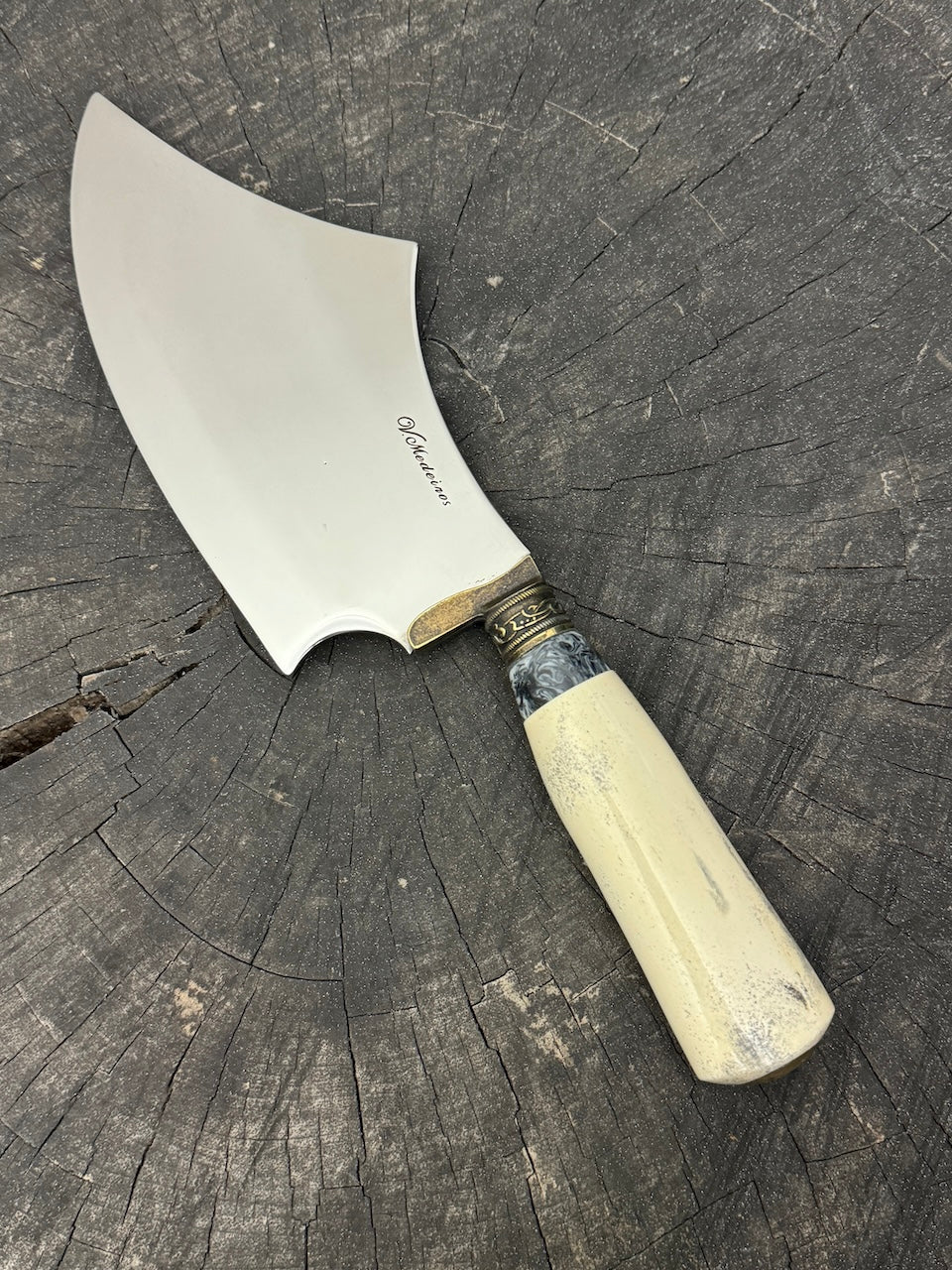7&quot; Cutelo Wild Cleaver, Ostrich Bone, SS440 - 180mm