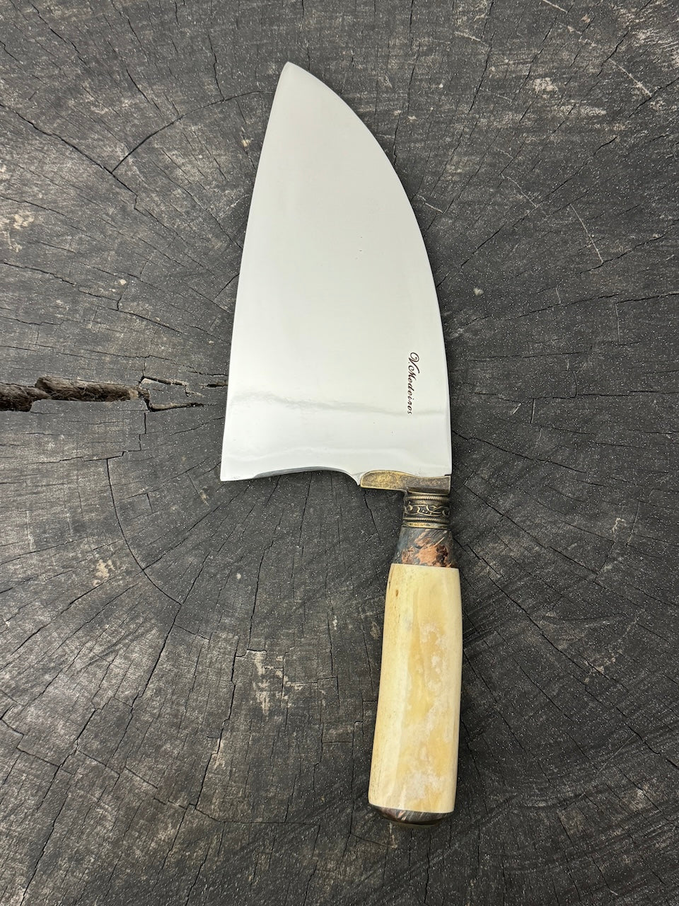 8&quot; Cutelo / Cleaver, Ostrich Bone, SS440 - 190mm