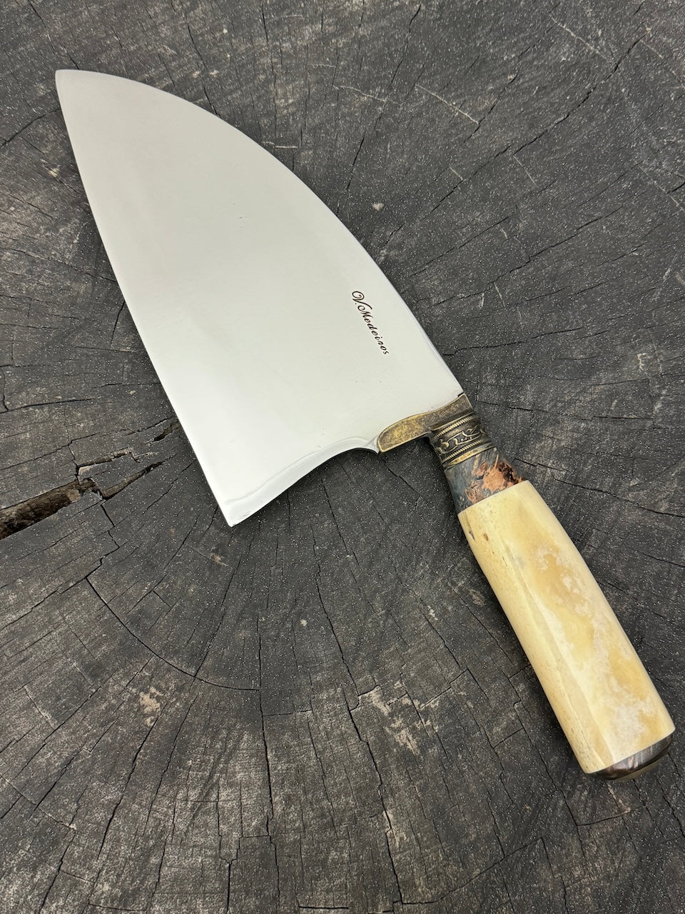 8&quot; Cutelo / Cleaver, Ostrich Bone, SS440 - 190mm