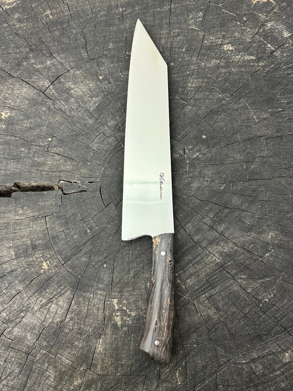 9&quot; Bunka Pro, Full Tang Knife, Maple Burl, SS440 - 220mm