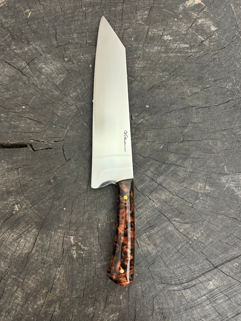 9&quot; Bunka Pro, Full Tang Knife, Custom Block, SS440 - 220mm