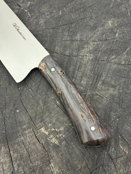 9&quot; Bunka Pro, Full Tang Knife, Maple Burl, SS440 - 220mm