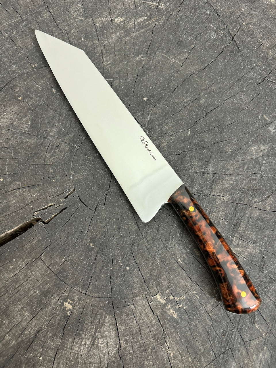 9&quot; Bunka Pro, Full Tang Knife, Custom Block, SS440 - 220mm