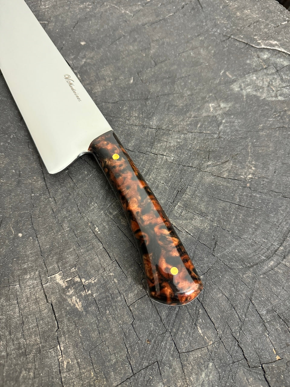 9&quot; Bunka Pro, Full Tang Knife, Custom Block, SS440 - 220mm