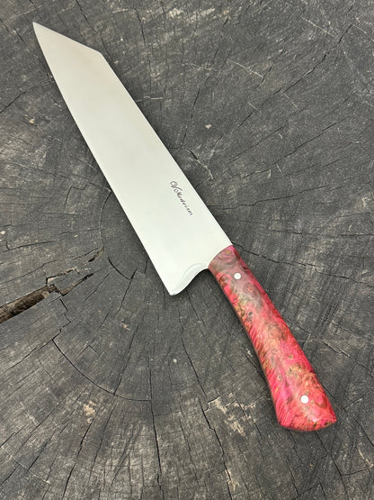 9&quot; Bunka Pro, Full Tang Knife, Maple Burl, SS440 - 220mm