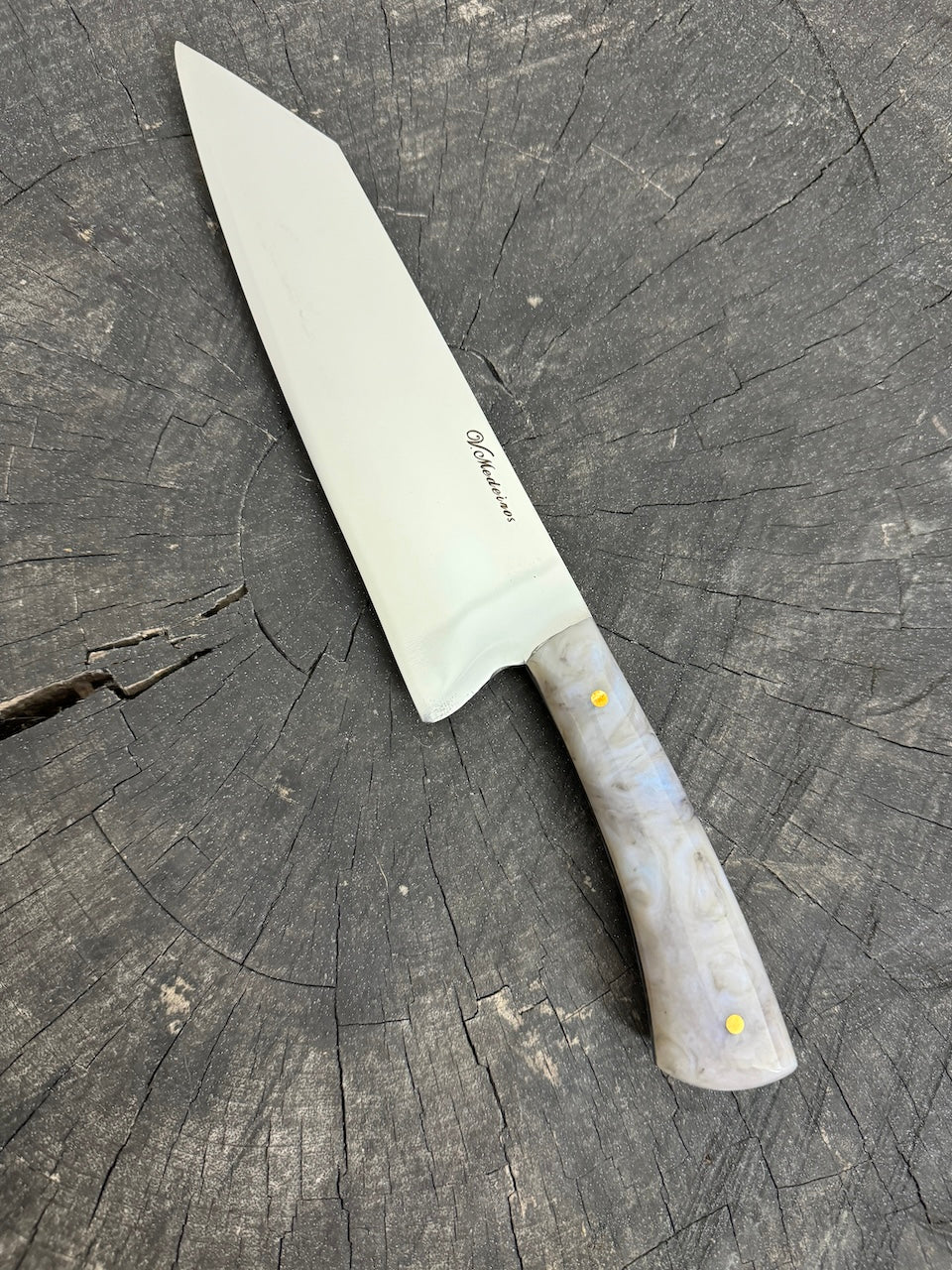 9&quot; Bunka Pro, Full Tang Knife, Custom Block, SS440 - 220mm