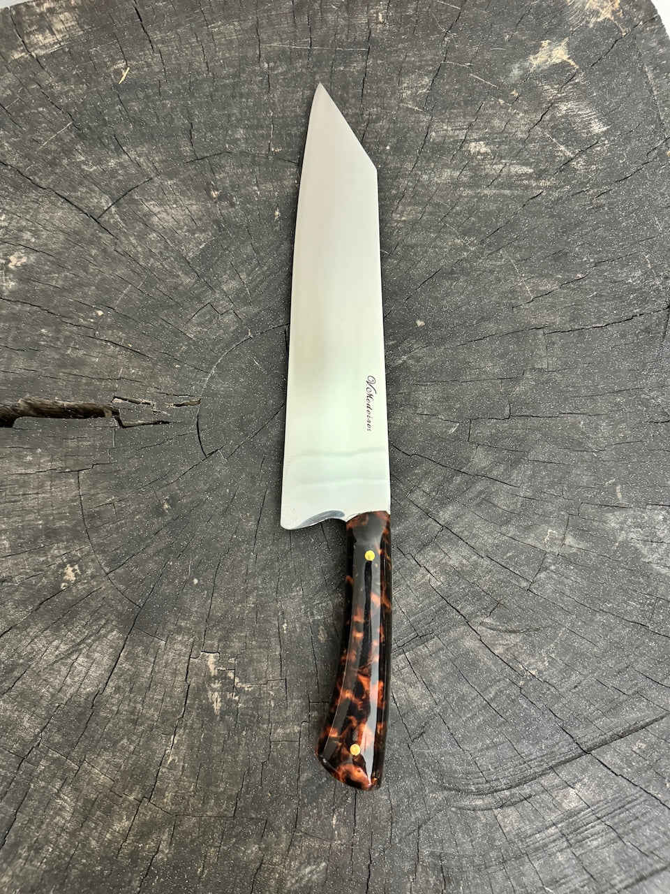 9&quot; Bunka Pro, Full Tang Knife, Custom Block, SS440 - 220mm