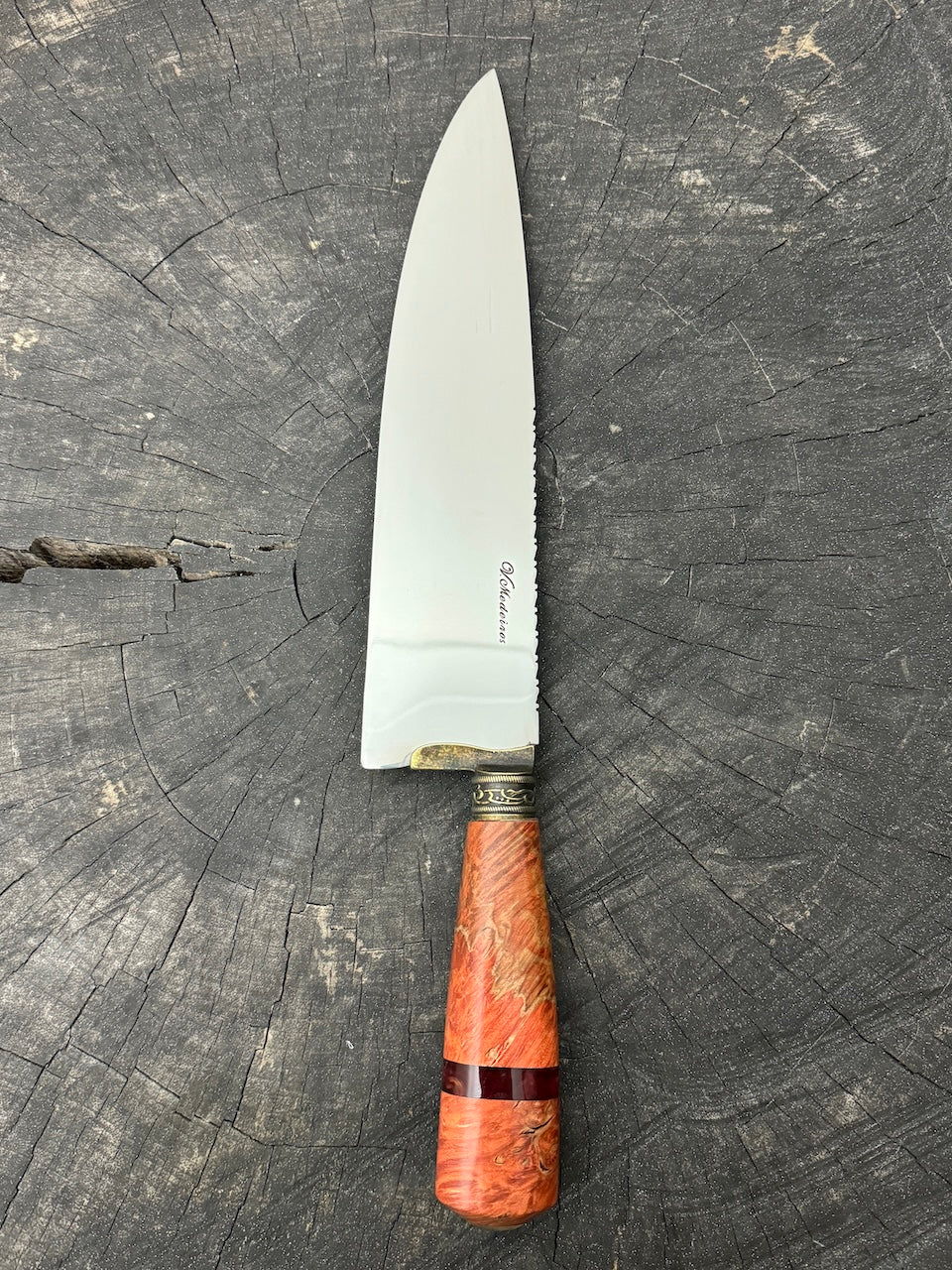 10&quot; Chef Picanha Knife, Maple Burl, SS440 - 250mm