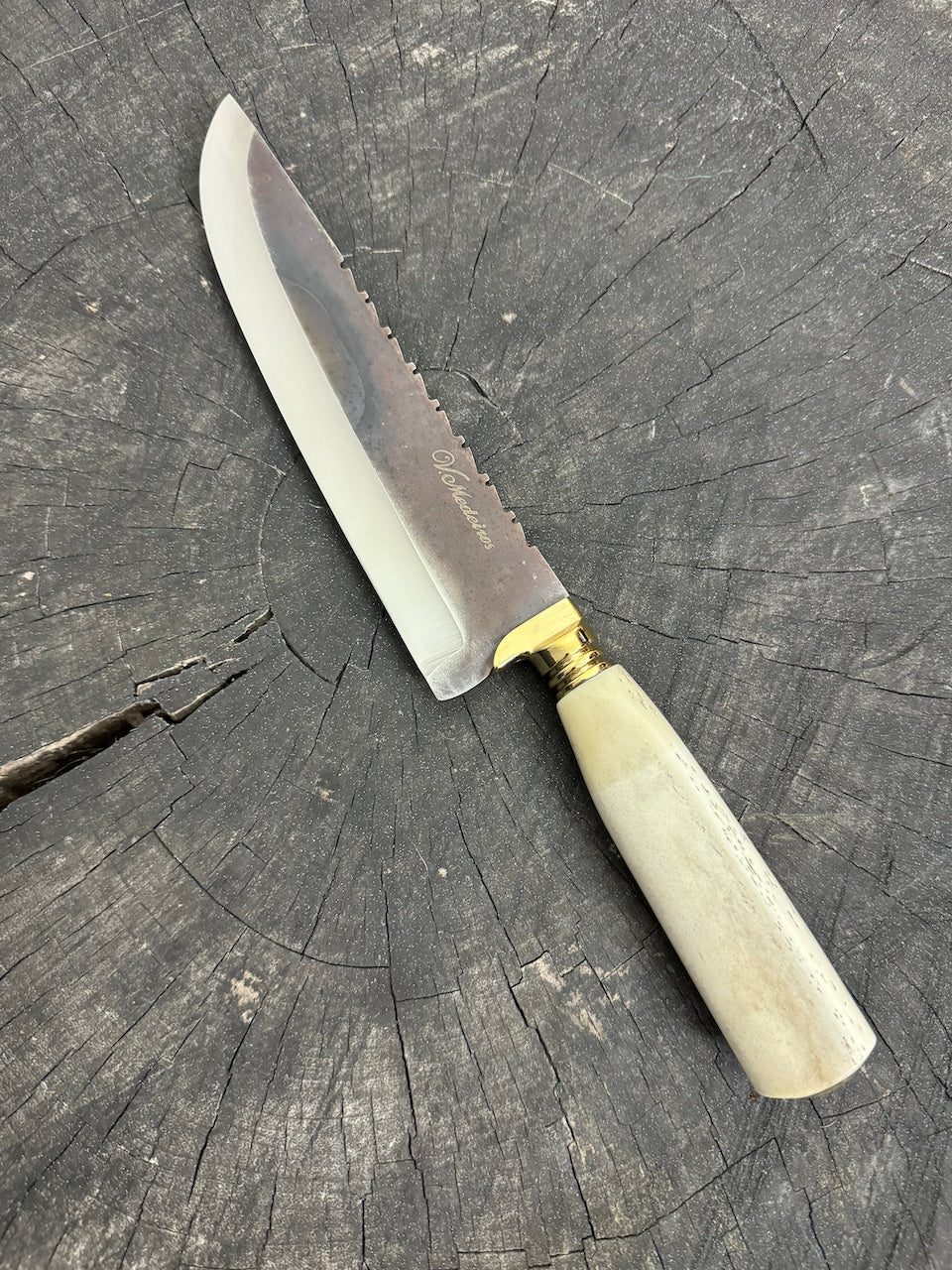 8&quot; Artisan Knife, Ostrich Bone, RSS440 - 190mm