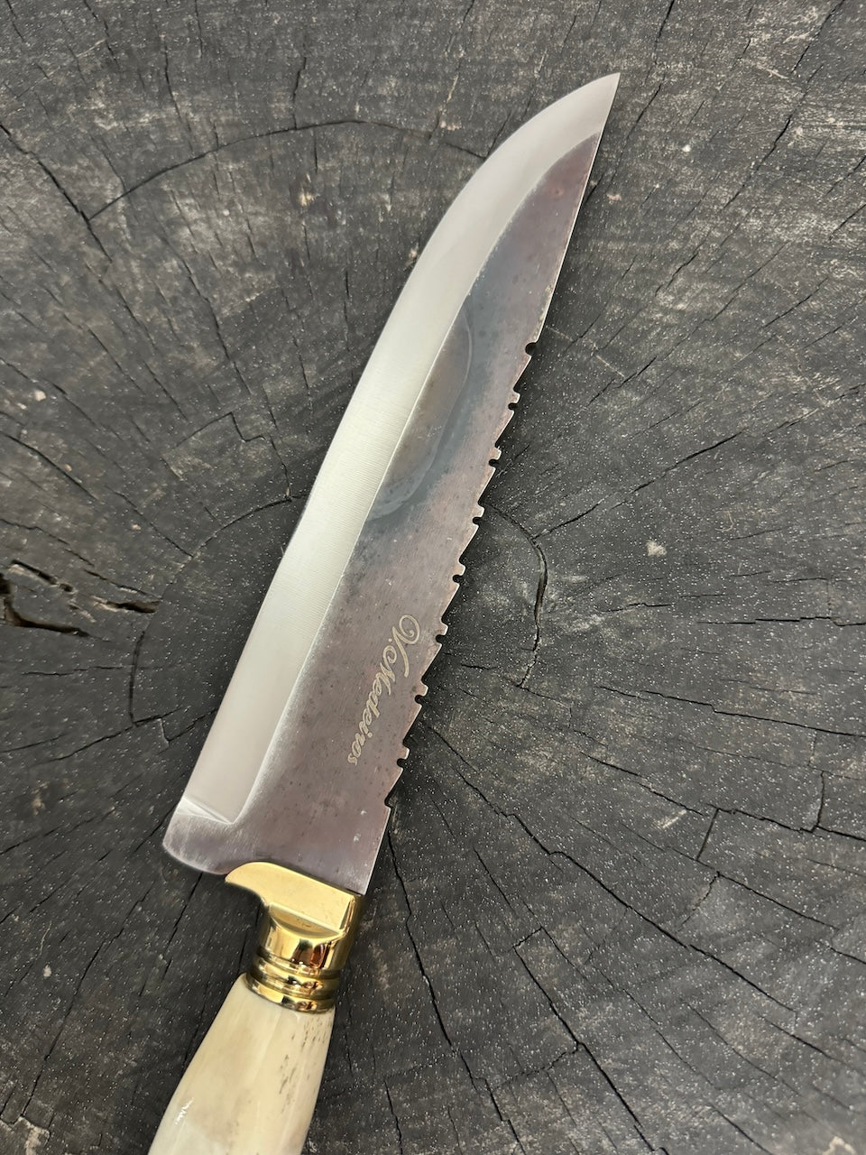 8&quot; Artisan Knife, Ostrich Bone, RSS440 - 190mm