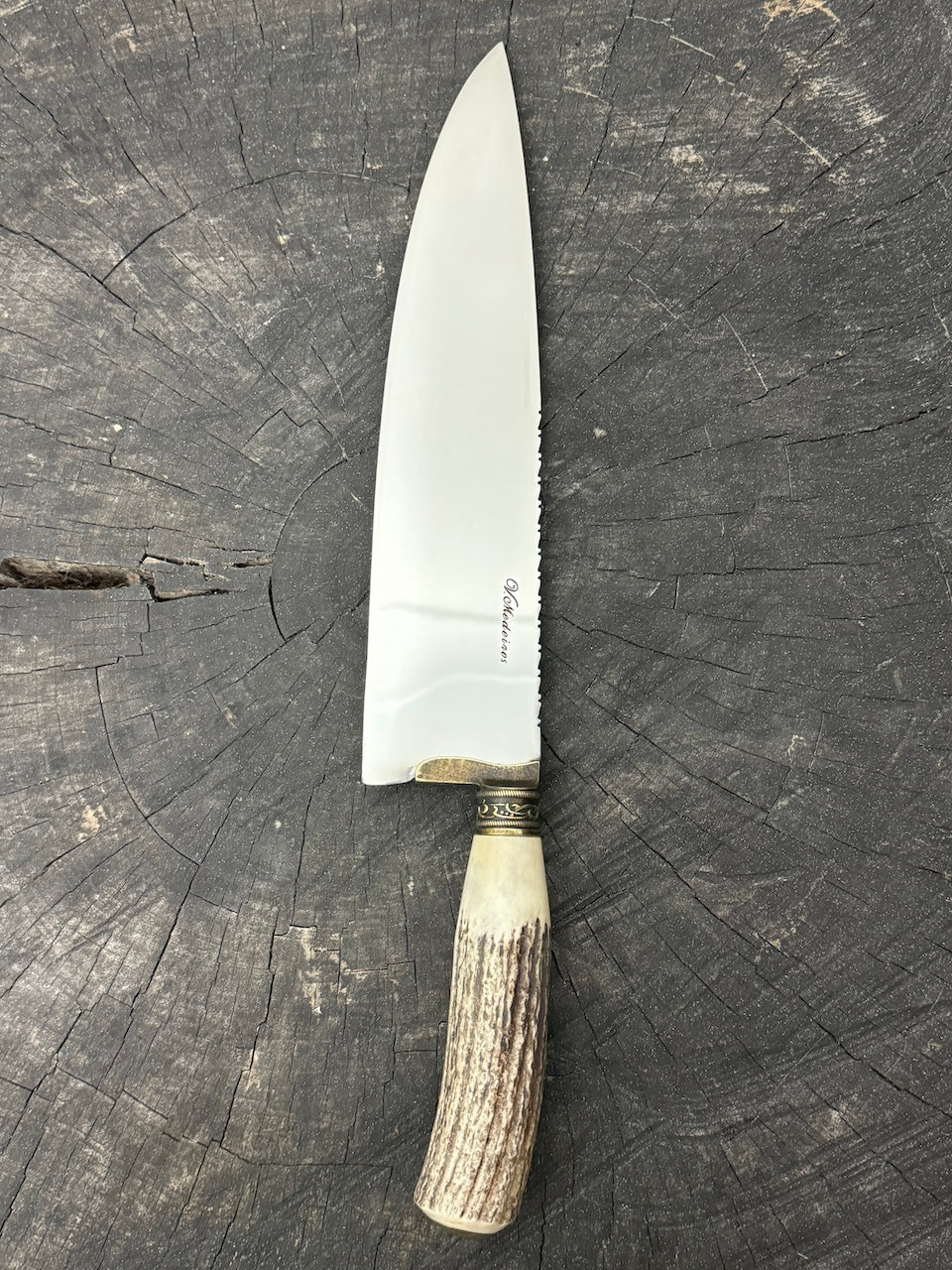 10&quot; Chef Picanha Knife, Deer Antler, SS440 - 250mm
