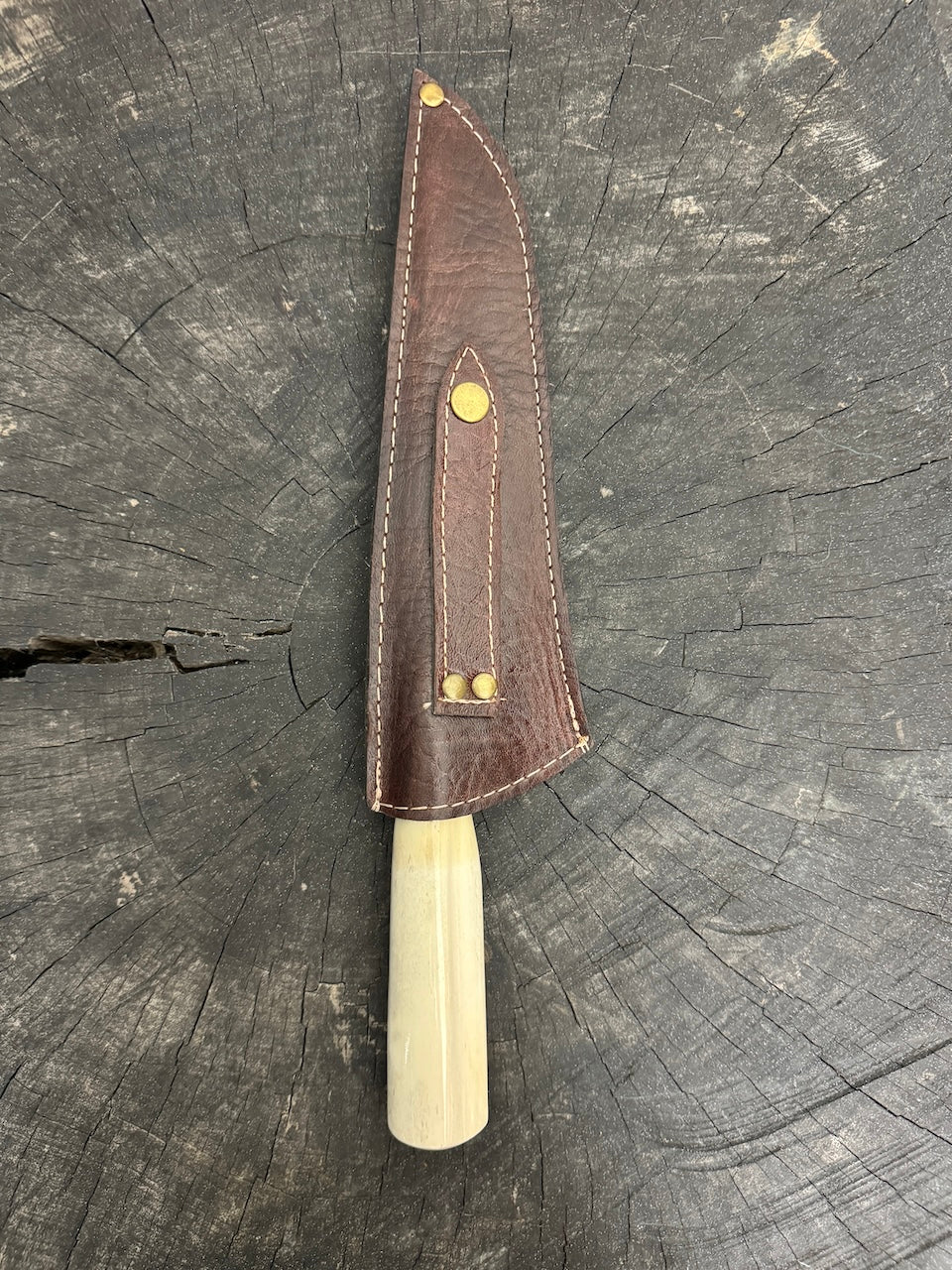 8&quot; Artisan Knife, Ostrich Bone, RSS440 - 190mm