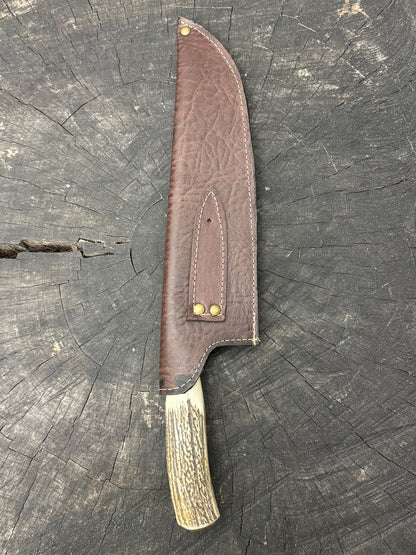 10&quot; Chef Picanha Knife, Deer Antler, SS440 - 250mm
