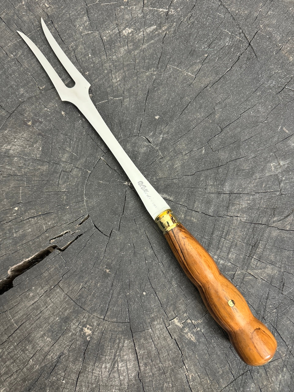 10&quot; BBQ &amp; Grill Fork, Native Hardwood, SS440