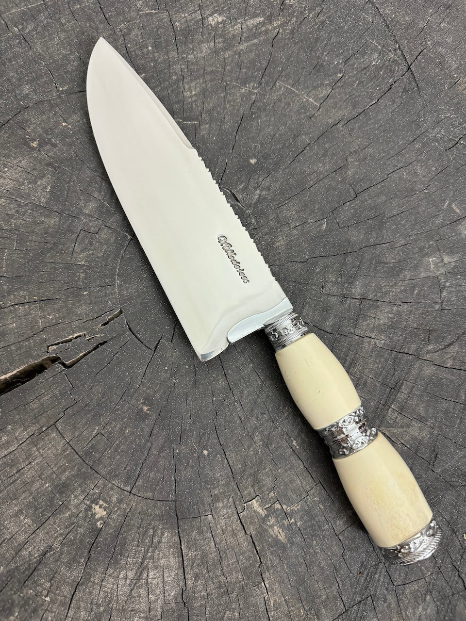 8&quot; Picanha Chef Knife, Ostrich Bone, SS440 - 200mm