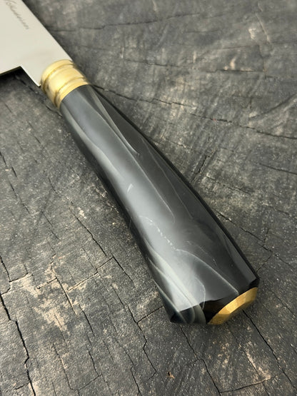 8" Bread &amp; Roast Knife, Glowing Hybrid Block, SS420c - 200mm