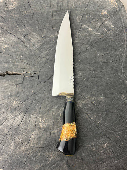 10" Chef Picanha Knife, Custom Block, SS440 - 250mm