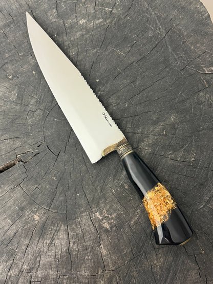 10" Chef Picanha Knife, Custom Block, SS440 - 250mm
