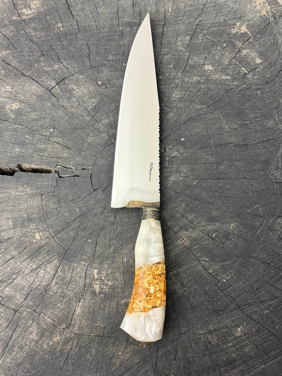 10" Chef Picanha Knife, Custom Block, SS440 - 250mm