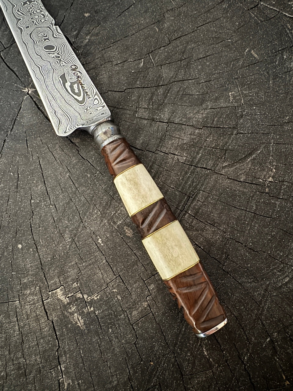 8&quot; Damascus Knife, Mixed Handle, CS1095 15n20