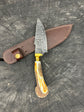 4.5" Damascus Skinner Knife, Deer Antler, CS1095 15n20