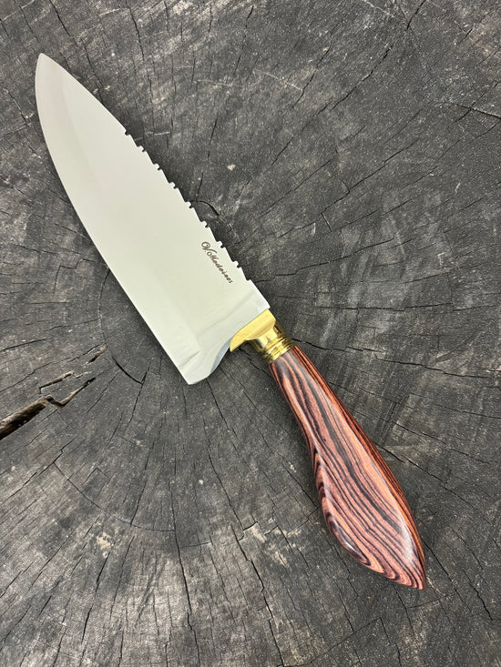 8" Picanha Chef Knife, Native Hardwood, SS440 - 200mm