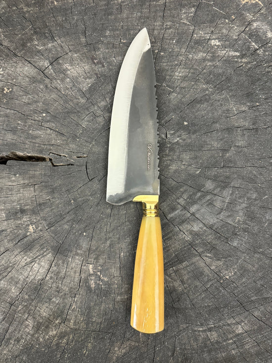 8" Picanha Chef Knife, Ostrich Bone, RSS440 - 200mm