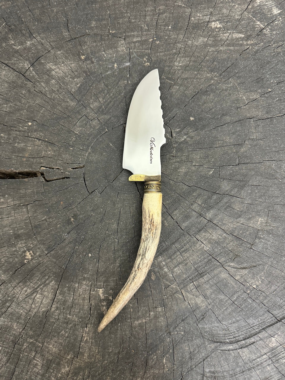 4” Skinner Knife, Deer Antler, SS420 - 105mm