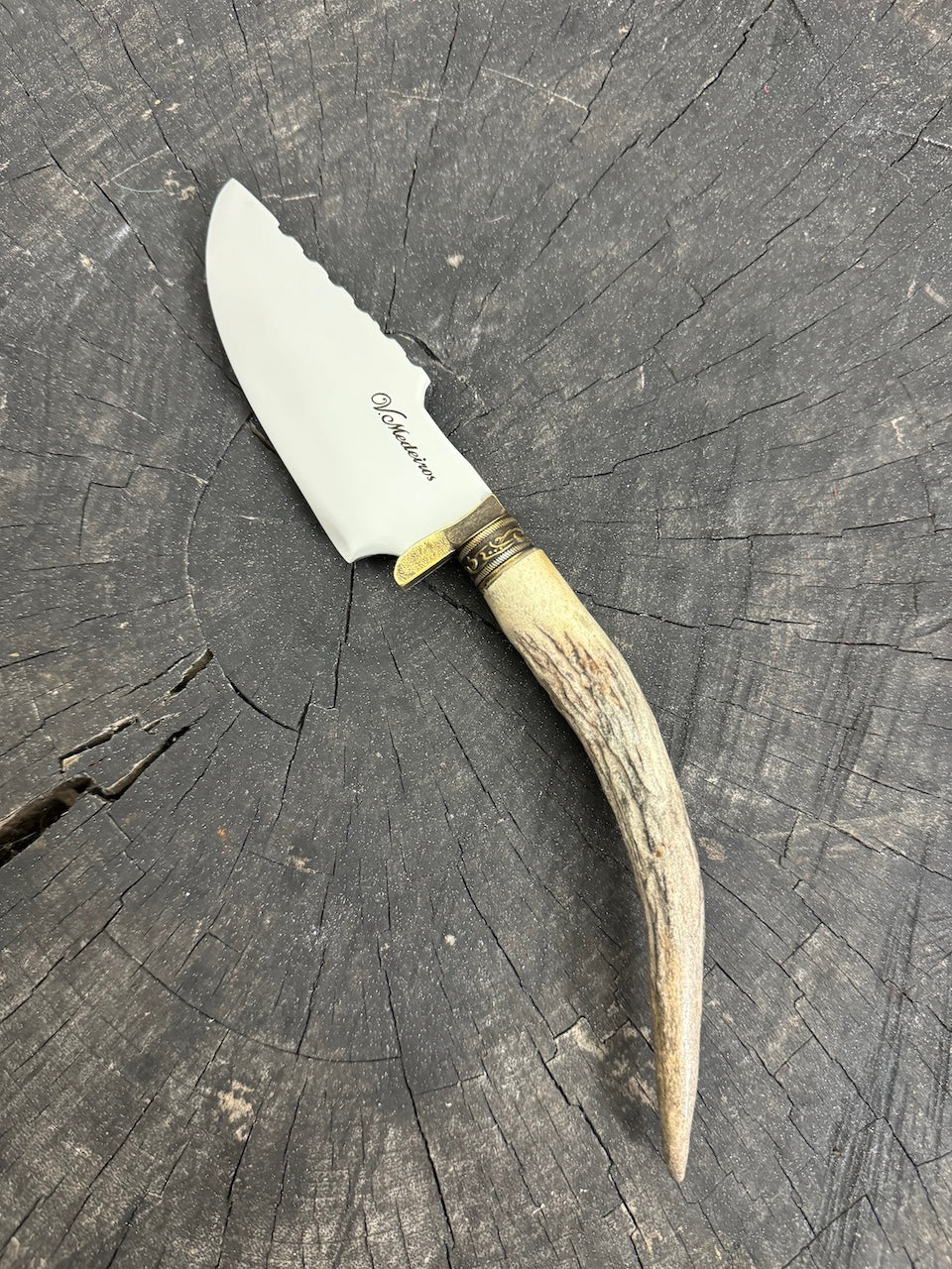 4” Skinner Knife, Deer Antler, SS420 - 105mm