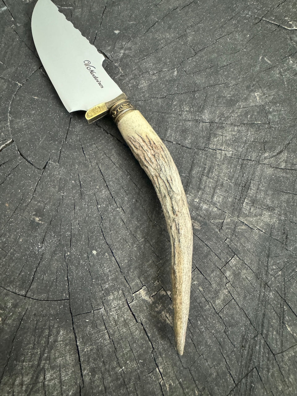 4” Skinner Knife, Deer Antler, SS420 - 105mm