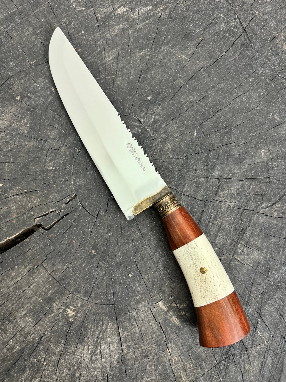 8&quot; Artisan Knife, Ostrich Bone, SS440 - 190mm