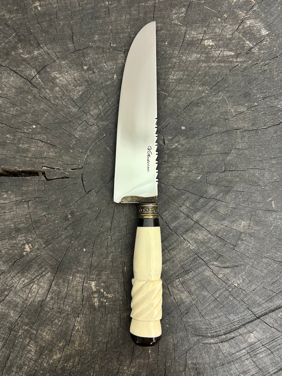 8&quot; Artisan Knife, Ostrich Bone, SS440 - 190mm