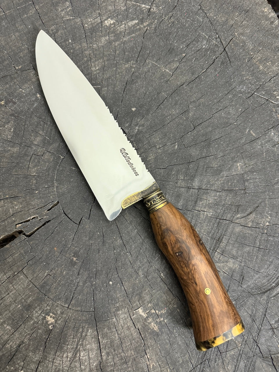 8&quot; Picanha Chef Knife, Native Hardwood, SS440 - 200mm