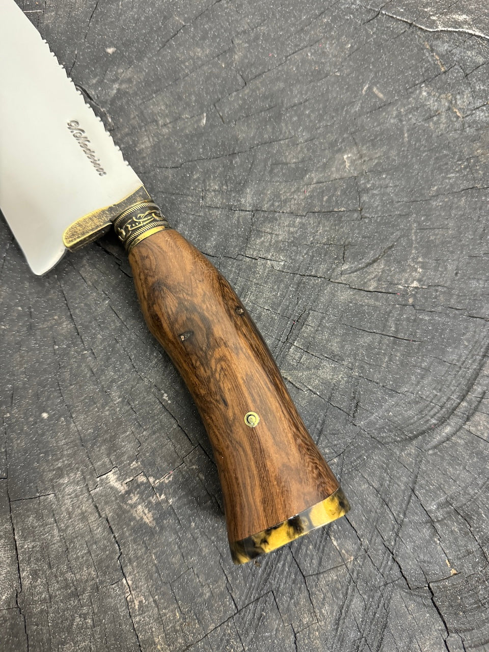 8&quot; Picanha Chef Knife, Native Hardwood, SS440 - 200mm