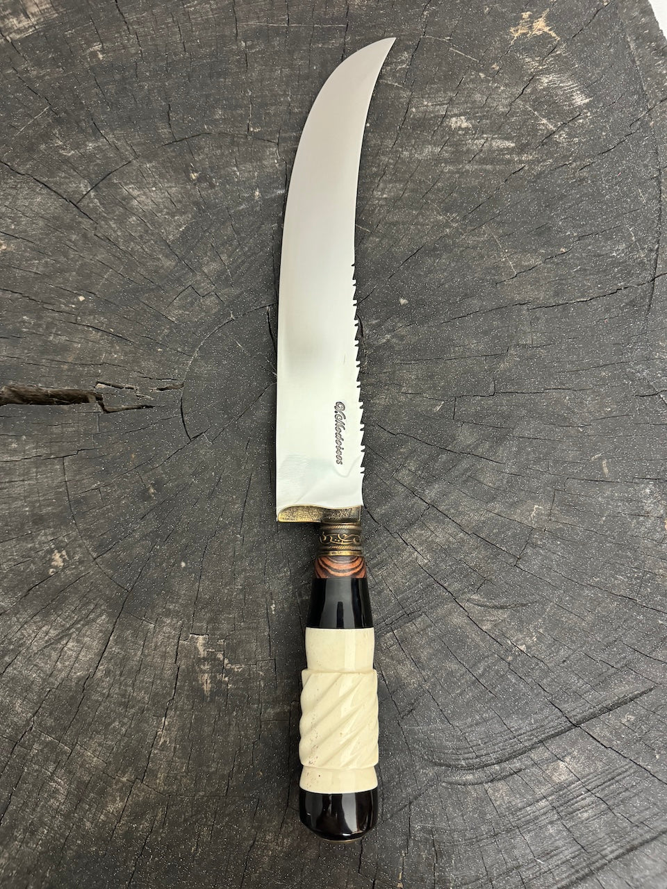 10&quot; Butchers Knife, Ostrich Bone, SS440 - 250mm