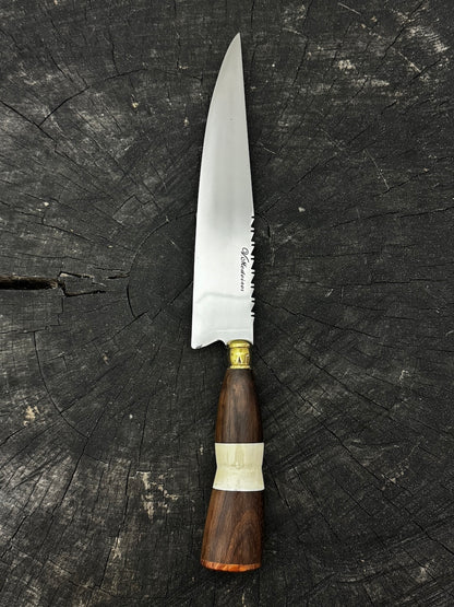 8&quot; Chef Knife, Native Hardwood, SS420 - 200mm