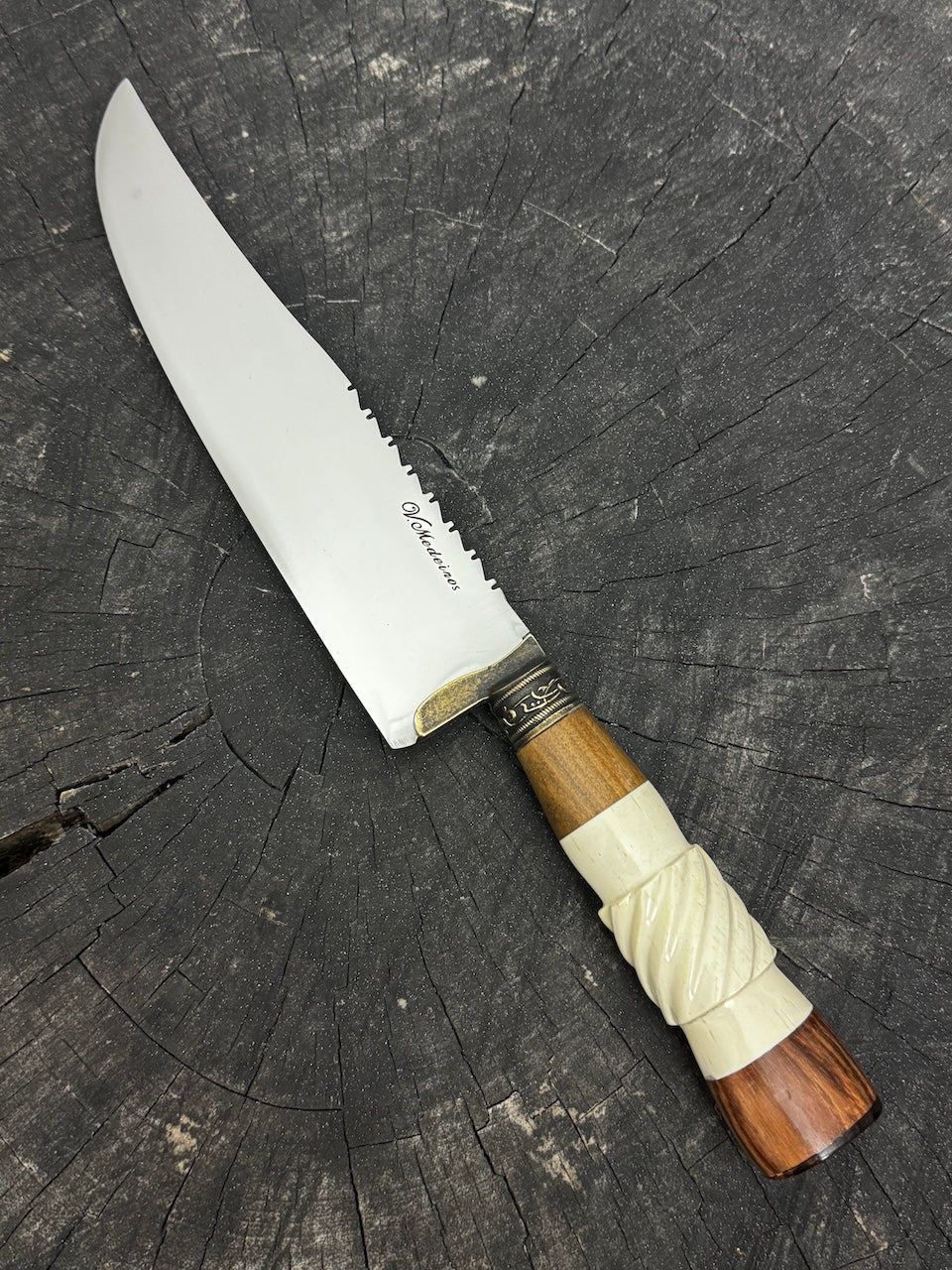 8&quot; Artisan Knife, Ostrich Bone, SS440 - 190mm