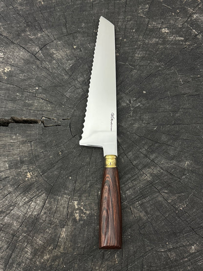 8&quot; Bread &amp; Roast Knife, Violet Jacaranda, SS420c - 200mm